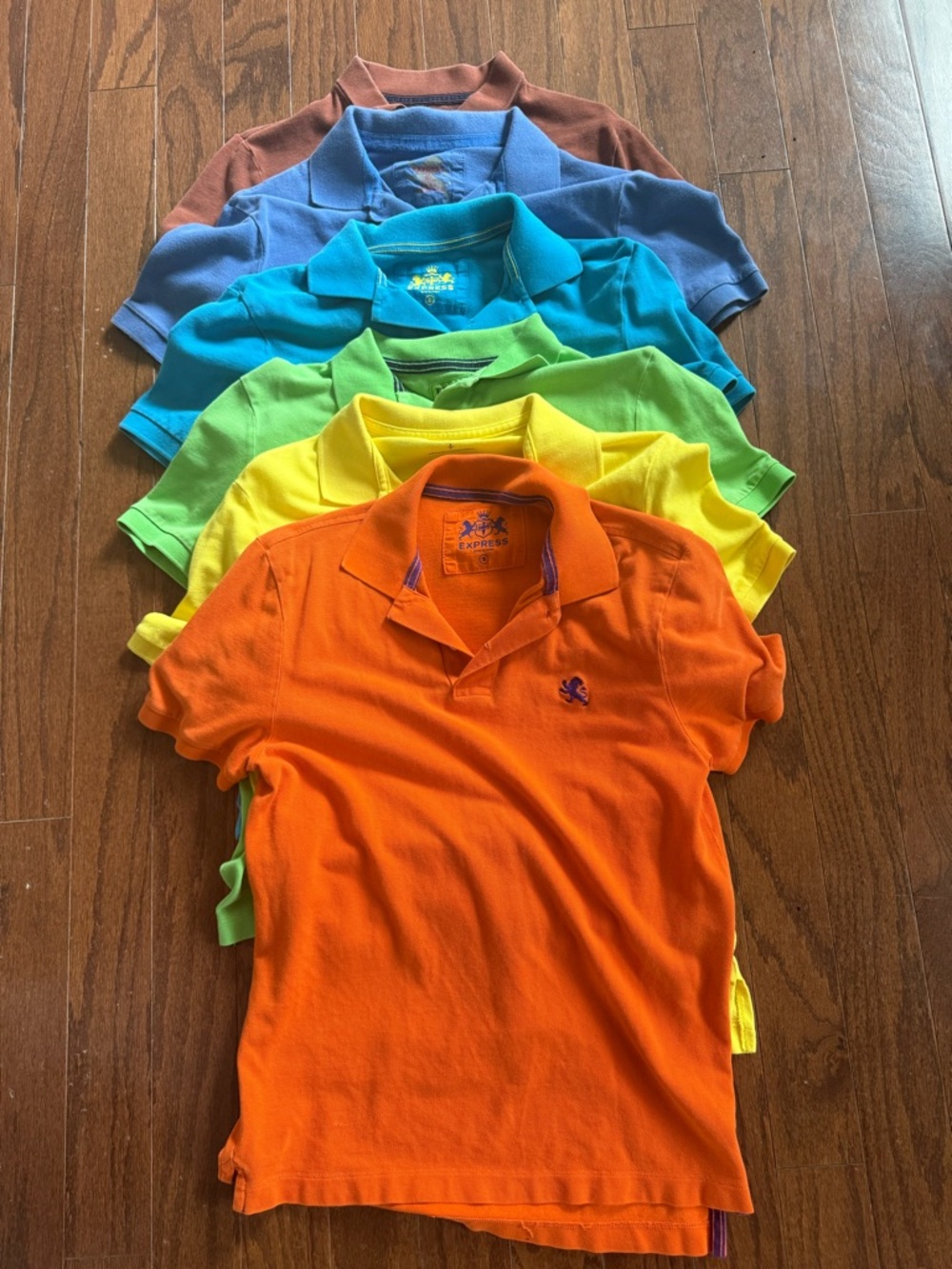Express Men's Polo bundle six shirts total size small 100% cotton